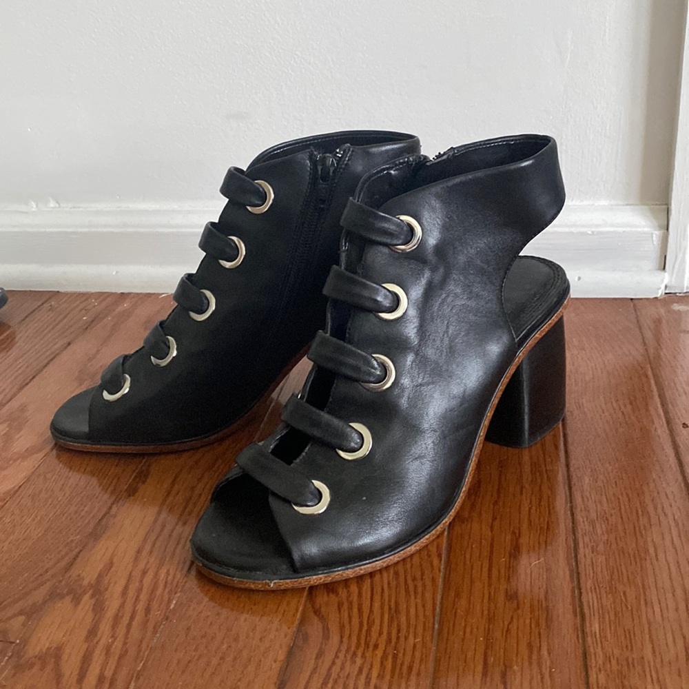 GB leather grommet detail shooties